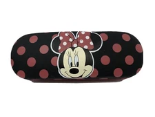 NEW Disney Classic Minnie Mouse Hard Metal Clamshell Eyeglasses Case