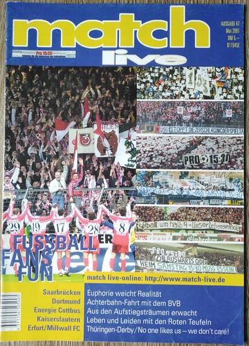 Fanzine match live Mai 01 FCK Bayern SCF Erfurt FCS Stendal BVB Cottbus BSC SGE - 第 1/4 張圖片