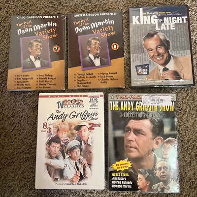 New Sealed 8 Dvds - 2x Andy Grififth Box Sets Late Johnny Carson Dean Martin