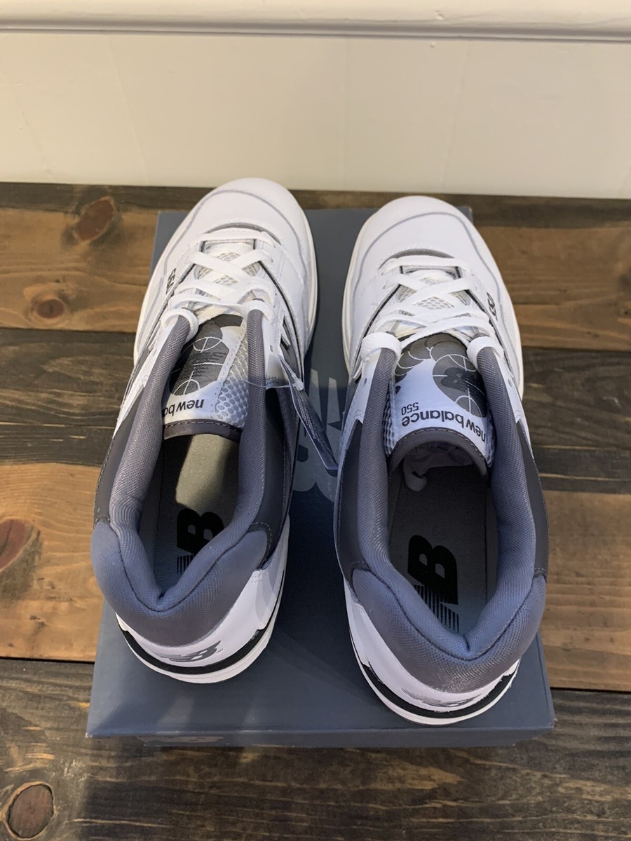 New Balance 550 White Grey Dark Grey BB550WTG Size 11.5