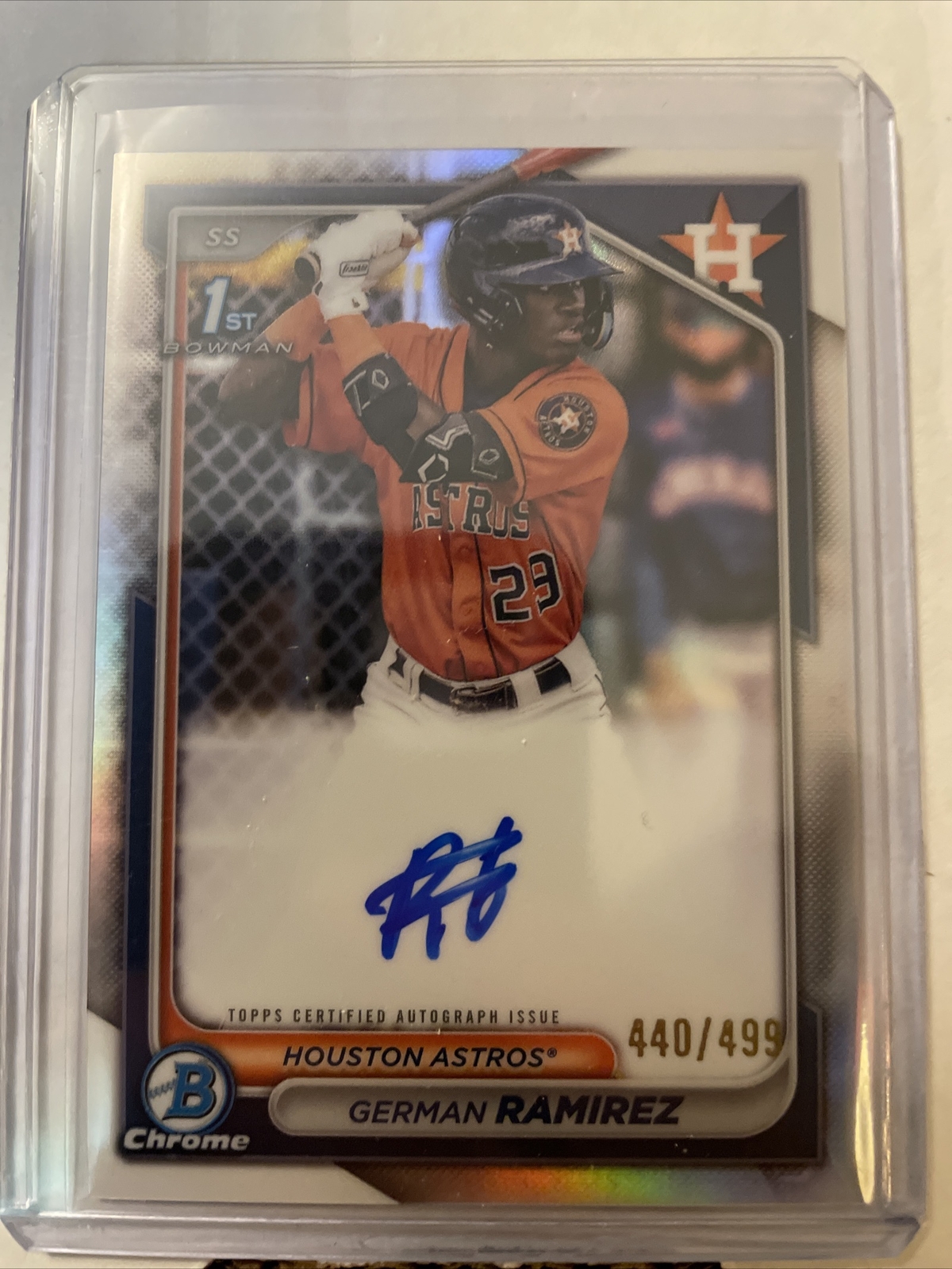 2024 Bowman Chrome German Ramirez Auto #440/499 Refractor!! Astros #CPA-GR
