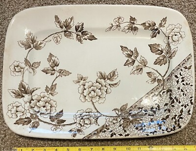 REDUCED - J F Wileman - Albert Staffordshire Platter 16 ¼  x 12  c. 1890