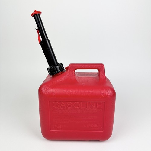 Midwest 2 Gallon 8oz Red Plastic Gas Can W/ Push Button Spout Vent