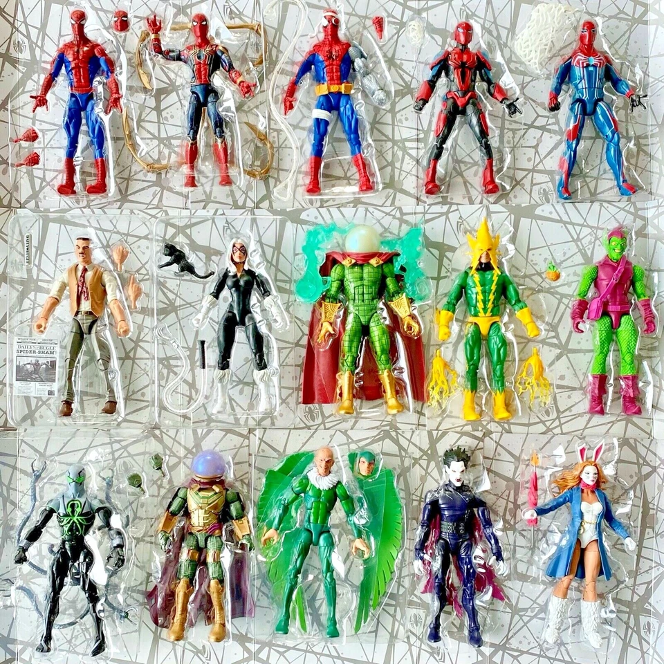 Spider-Man Retro Marvel Legends Miles Morales Spiderverse MJ Peter Parker UPICK Foto 3 de 3