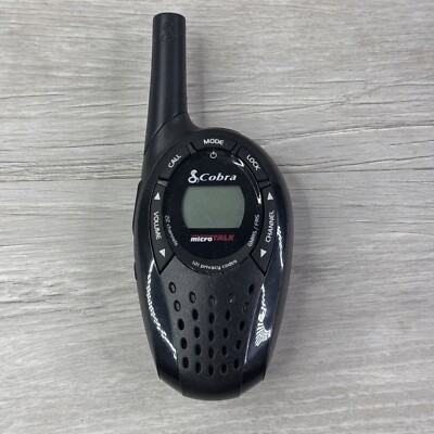 Cobra MicroTalk CXT275 Walkie Talkie 2-Way Radio w/Belt Clip One Only Tested