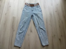 VTG 80s Jordache Mom Jeans 11/12 28x30 Acid Wash High Waisted Double Belt RARE