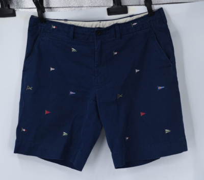 パンツ POLO RALPH LAUREN/ SAILING FLAG SHORTS Vintage Polo Ralph Lauren Embroidered Nautical Flags Chino Navy