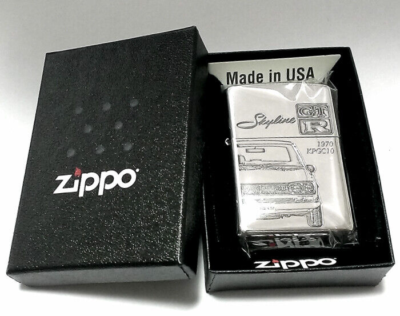 Zippo Nissan Skyline GT-R KPGC10 1970 Double Sided Etching Silver 