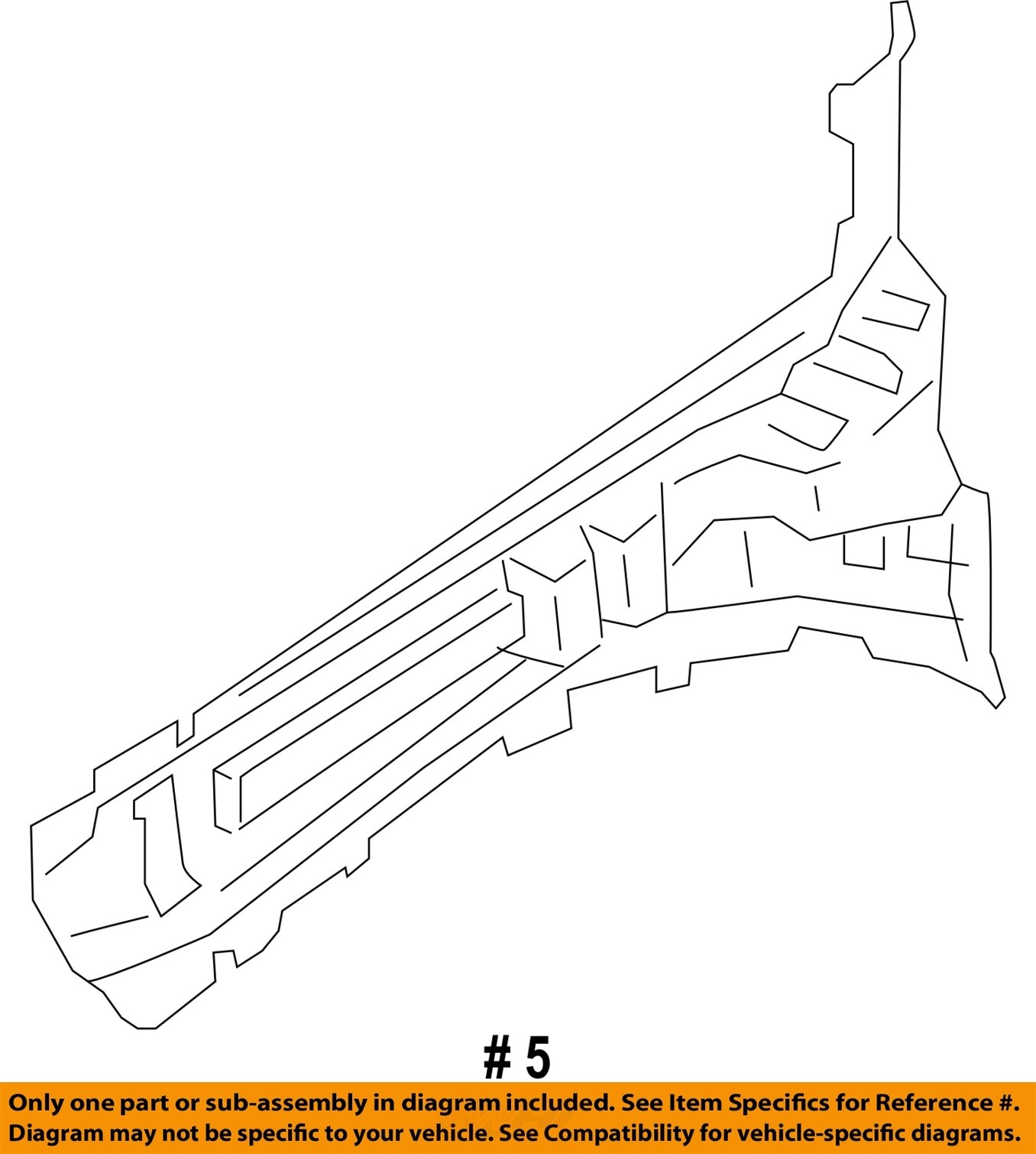 FORD OEM 17-20 Continental Structural Components Rails-Outer Rail G3GZ16054A