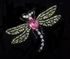 KJL KENNETH J. LANE Large Pink and Pave Crystals Dragonfly Pin — photo 6