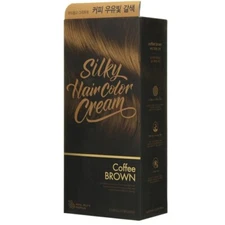 THE FACE SHOP Stylist Silky Hair Color Cream #Coffee Brown Self Hair Dye Kbeauty
