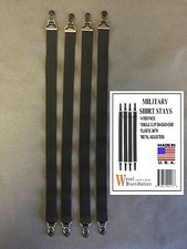Military Shirt Stays 4-Pack Button Clip
