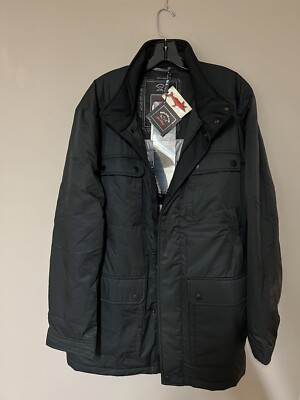 PAUL & SHARK sz XL WATERPOOF COAT LONG TYPHOON 20000 HOOD