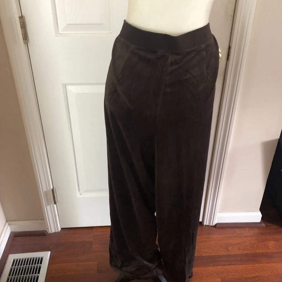 Женские велюровые брюки Chadwick's большого размера - КОРИЧНЕВЫЕ - РАЗМЕР: 2XL - ЧИТАЙТЕ ОПИСАНИЕ НИЖЕ - Изображение 3 из 4