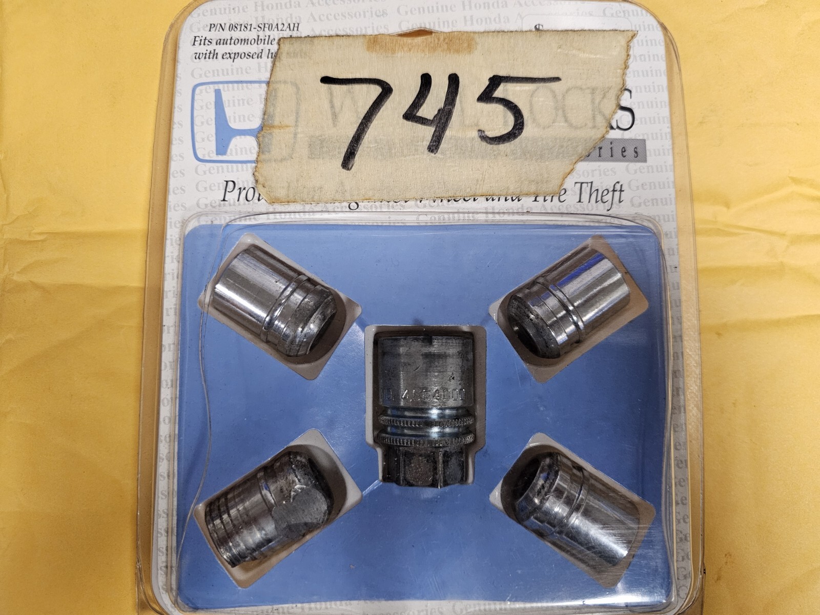 Genuine Honda Wheel Locks 08181SF0A2AH Used Complete Set MCGARD 4.664.