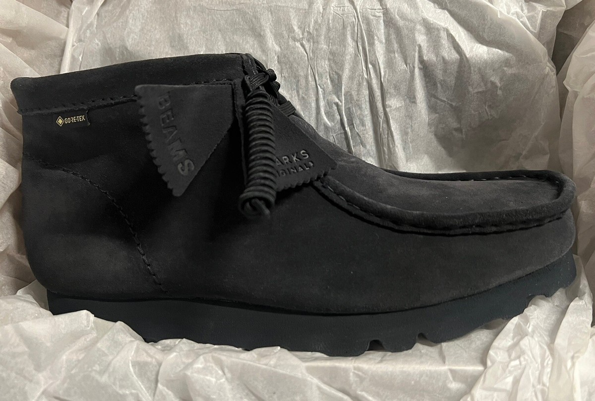 Clarks Originals × BEAMS WallabeeBtBGTX Clarks Mens Originals Collab BEAMS WALLABEE BT GTX Navy Suede