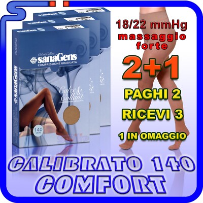 COLLANT SANAGENS COMFORT 140 DEN 2+1 OMAGGIO MAGLIA A RETE