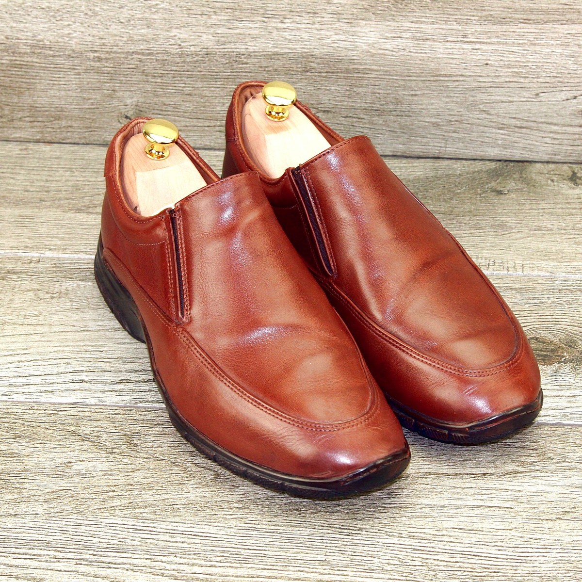 Allen Edmonds Weekender Brown Leather Loafers Vintage Allen Edmonds Foley Brown Woven Loafers 10B - Etsy main image 3