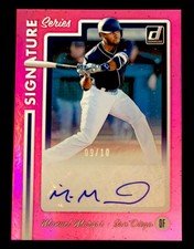 2017 Manuel Margot Donruss Sig. RC Auto Pink Sparkle Refractor Rookie 9/10!!!