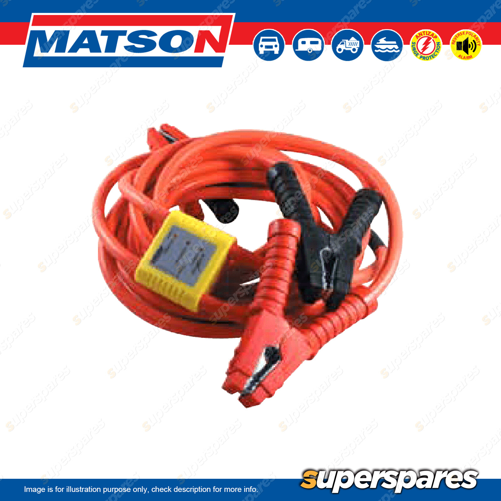 Matson Professional Jumper Leads 900 Amp 0 B&S 50mm2 cable 6 metre
