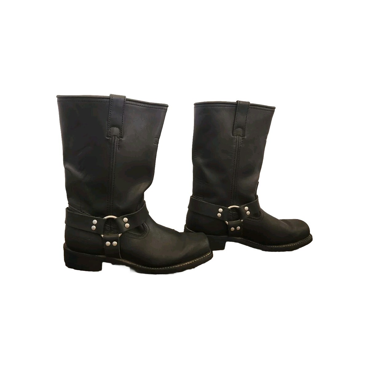 Ride Tecs Mens Leather Harness/Biker Boots Size 12 RideTecs Mens Black 13in Harness Boot Full Grain Leather  main image 3