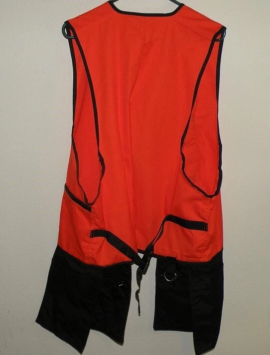 Oregon Brand Men’s Large Skeet Shooting Shotgun Vest Blaze Orange Black Zipper - Image 2 of 2