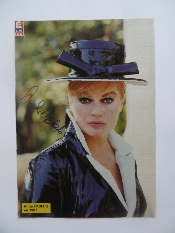 Anita Ekberg Autogramm signed 19x27 cm Magazinbild  - Bild 1 von 1