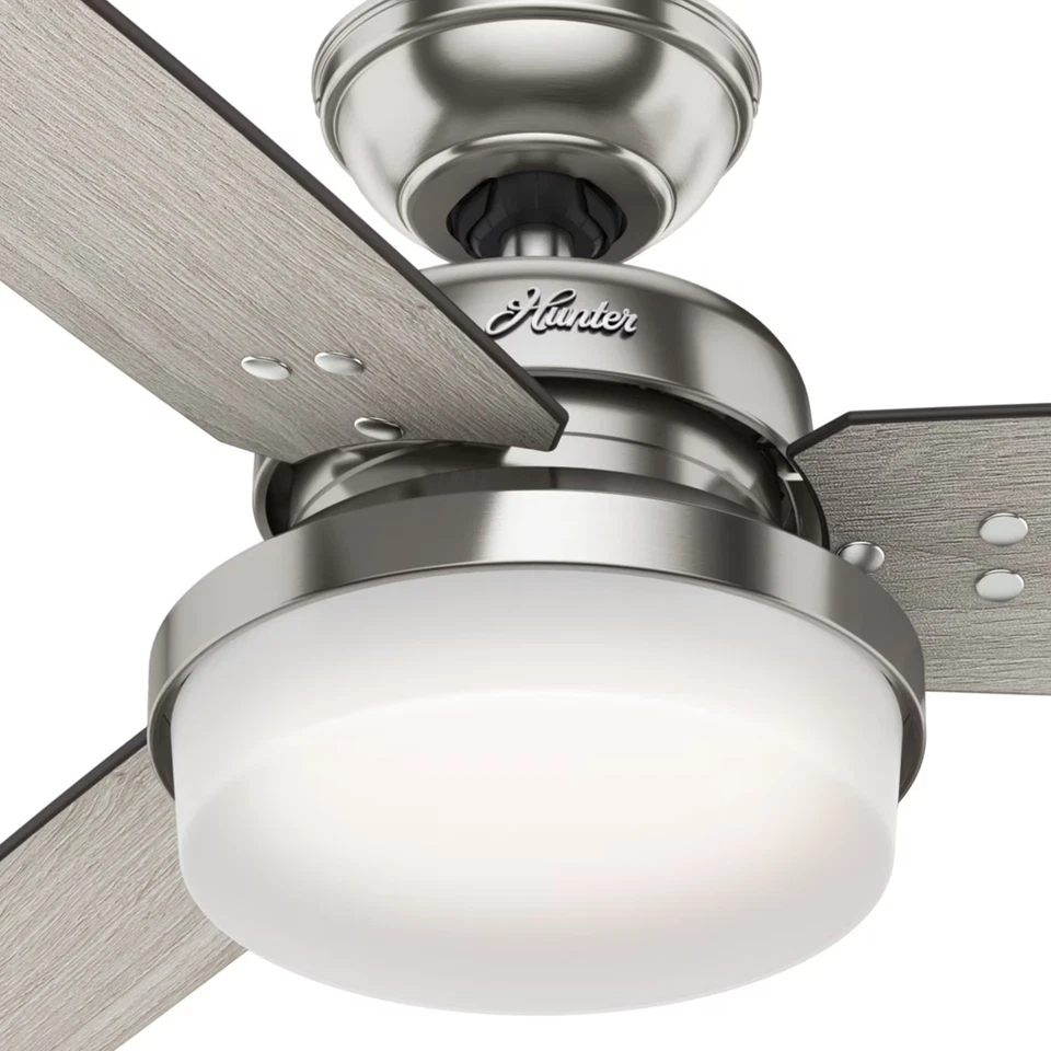 Hunter Sentinel 2-Light 60" Indoor Ceiling Fan in Brushed Nickel - Image 3 of 4