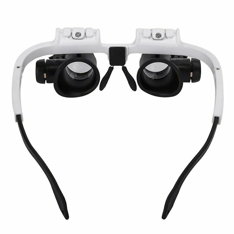 Magnifier Jeweler Microscope LED Light Watch Repair Headband Magnifying Glasses - Image 4 of 4