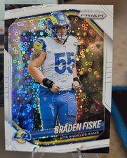 2025 Panini Prizm - Braden Fiske #144 White Disco Prizm Los Angeles Rams 🔥 