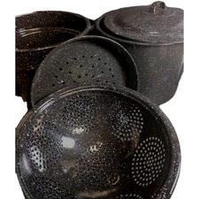  Granite Ware Blancher Stock Pot Strainer 7.5 Quart 5-piece Set Drainer