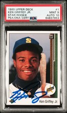 1989 Upper Deck Ken Griffey JR. #1 Star Rookie PSA 9 Auto 10