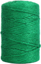 Garden Twine, 328 Feet 3mm Green Plant Ties, Strong Jute Twine String for Climbi
