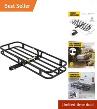 Secure 53 X 19.5 Trailer Mount Cargo Carrier - Strong Steel High Side Rails