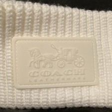 Coach Headband , Cream, One Size Knit ,Logo Patch ,Winter Ear Warmer