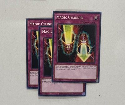 Yugioh 3x Magic Cylinder LDK2-ENY37 Normal Trap Card NM Common