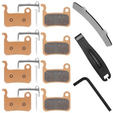 4 Pairs Sintered Metal Bike Brake Pads, Compatible for Shimano Brake Pads Deore