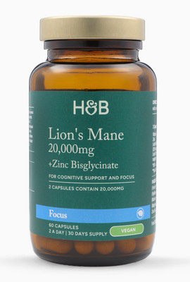 Holland & Barrett Löwenmähne 20000mg + Zinkbisglycinat 60 Kapseln UVP 18£