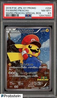 2016 Pokemon Japanese XY Promo Special Box #294 FA Mario Pikachu PSA 8.5