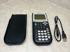 Texas Instruments TI-84 Plus Graphing Calculator Black w/ Cover  Cord Tested