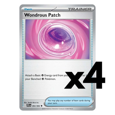 4x Wondrous Patch - 094/094  - ME02: Phantasmal Flames Pokemon Playset x4