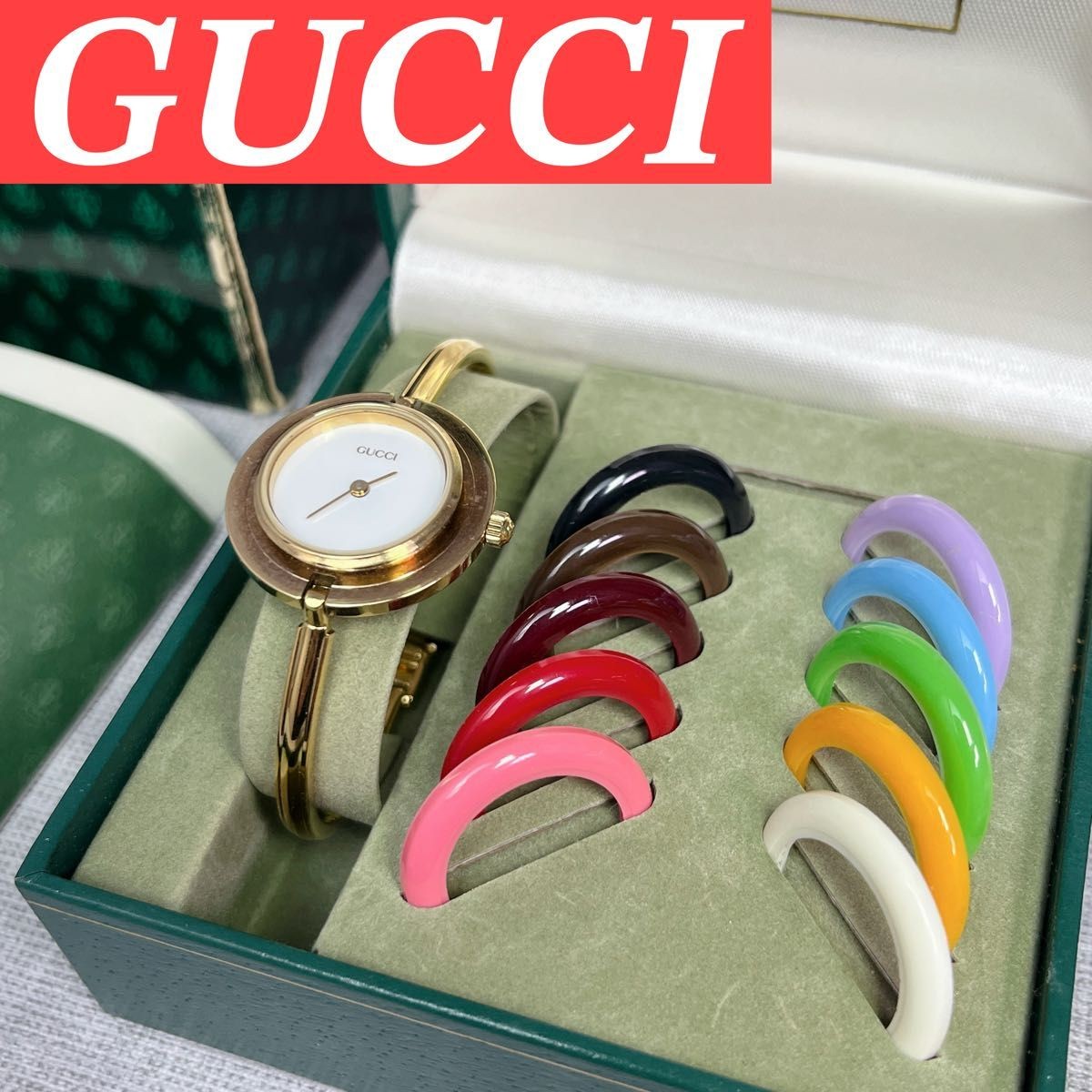 GUCCI Change Bezel 11/12-2 Ladies Watch Quartz Vintage Rare Limited Japan