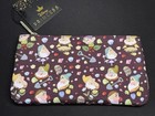 Disney Princess Seven Dwarfs Pouch Womens Purple Nylon Zip Bag Makeup Travel New