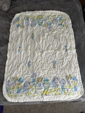 Vintage RIEGEL 1970  s Pastel Baby Comforter Blanket Crib Nursery Kids FRAU MAR