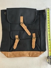 ✅✅Black canvas backpack🔥BRAND NEW✅