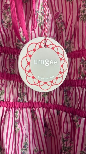 Umgee Hippy Fashion Striped Floral Smocked Romper Large