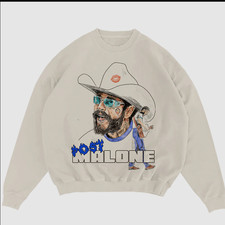 Post Malone Blue Flame Crewneck Sweatshirt