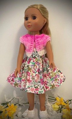 Handmade Dress & Sweater For 14.5 Inch Doll - Ready to Ship