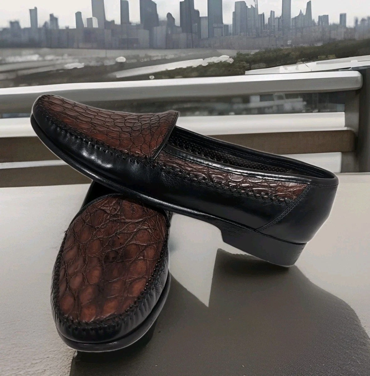 Cole Haan Animal Print Leather Upper Dress Shoes for Men for  display picture 1