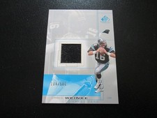 CHRIS WEINKE 2001 SP GAME USED EDITION ROOKIE EVENT WORN JERSEY CARD #104/500. rookie card picture